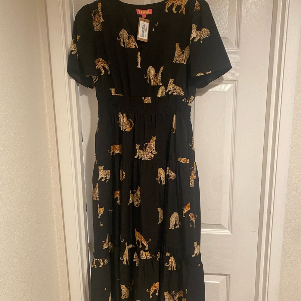 THML Cheetah Print Long Dress